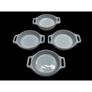 Porcelana Bake & Serve Mini Casserole Au Gratin Baking Dish Handled Set of 4